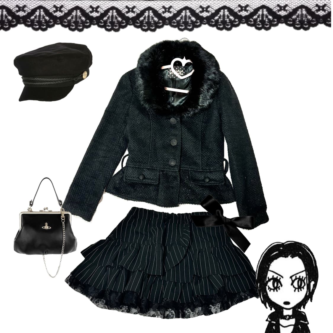 마즈 MA*RS 스커트 갸루 스커트 트랄라라 코트 세트  상품이미지1