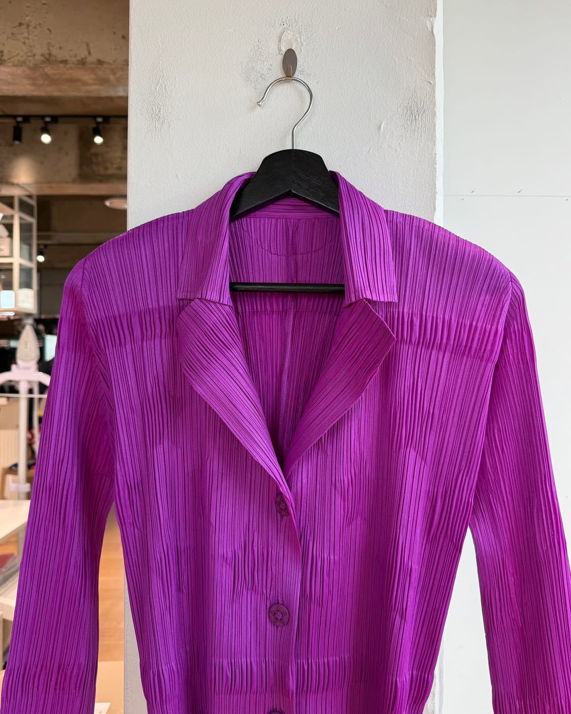 플리츠 플리즈 딥핑크 스타 링컬 자켓  상품이미지3