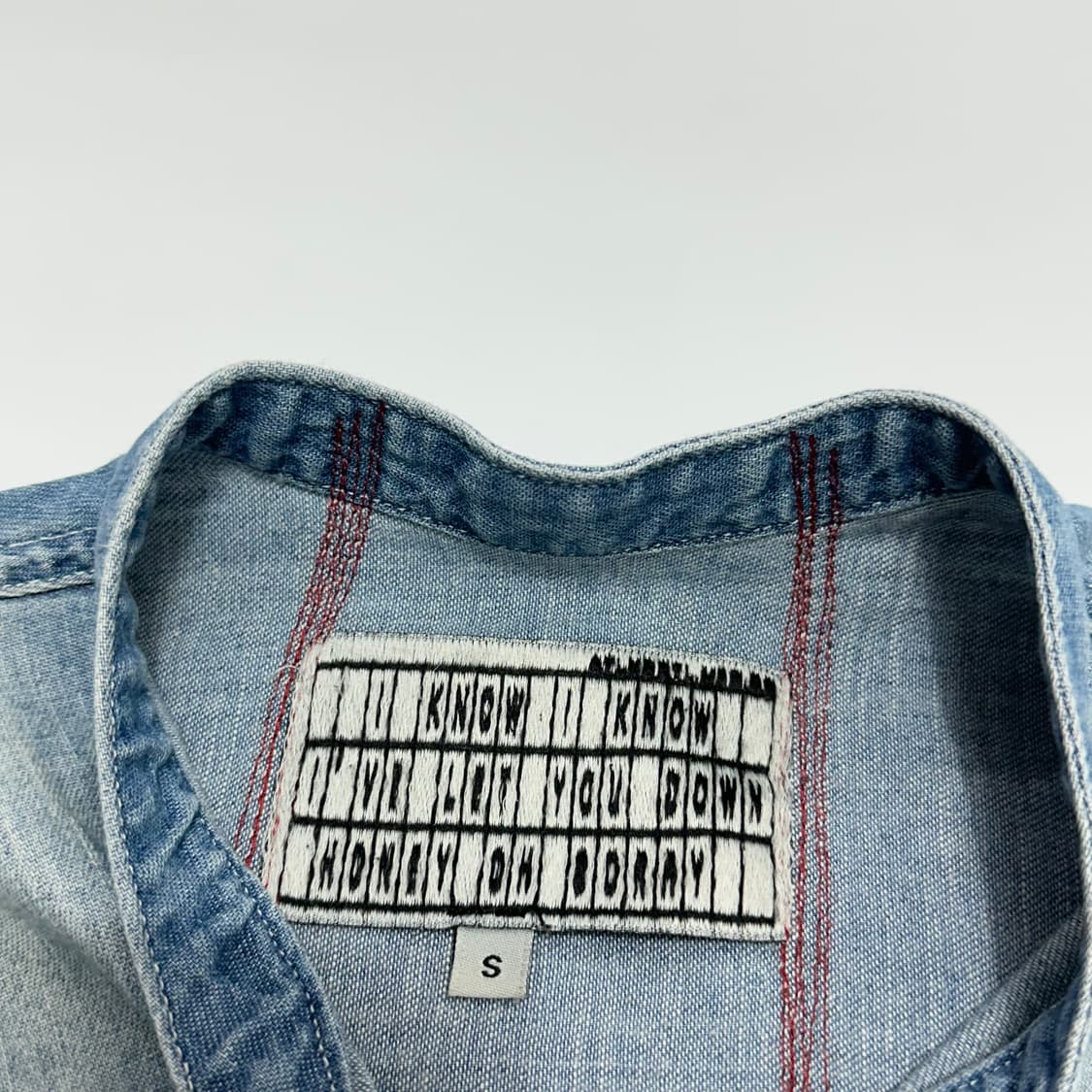 honeyohsorry 워싱 웨스턴 데님 셔츠 청남방 상품이미지6