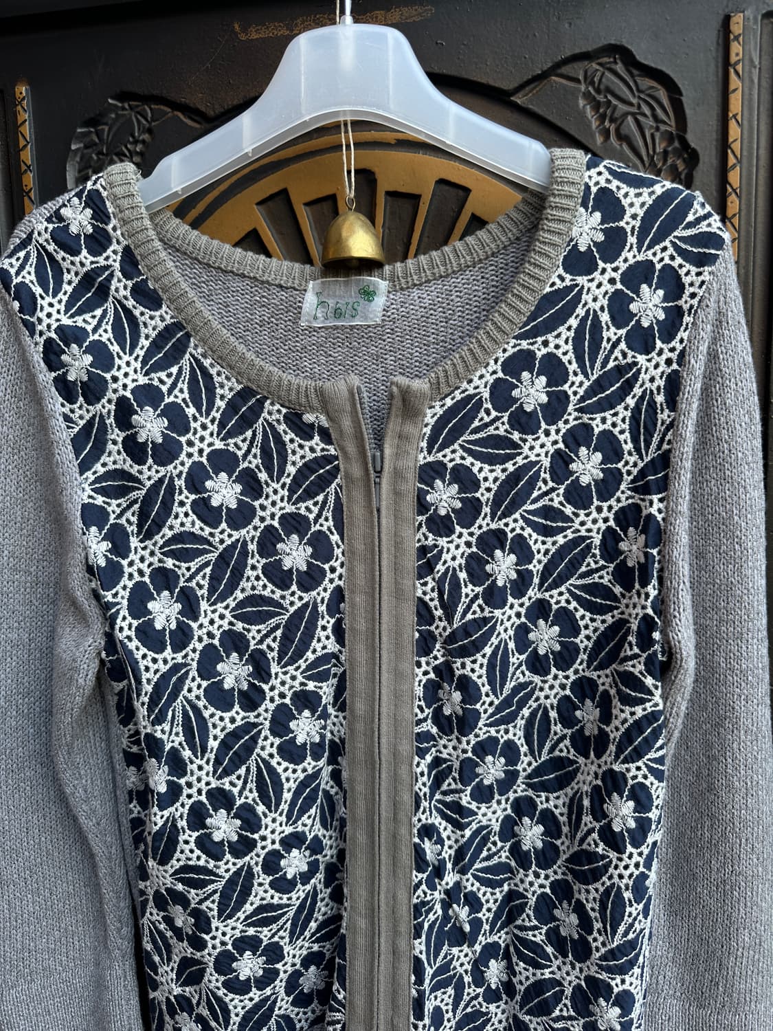 hbis 2way zip flower cardigan 상품이미지2