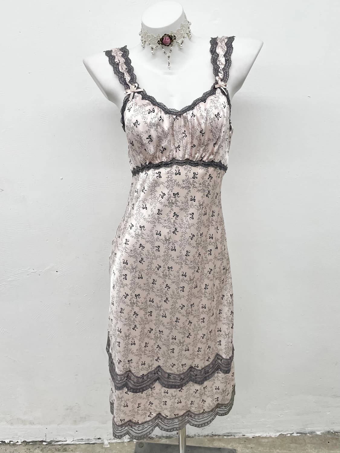 비너스 러블리 리본 레이스 슬립 상품이미지1