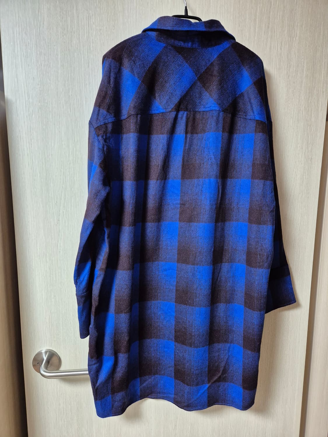 코스 COS 신형 체크 셔츠 울 블랜드 롱남방  M 상품이미지3