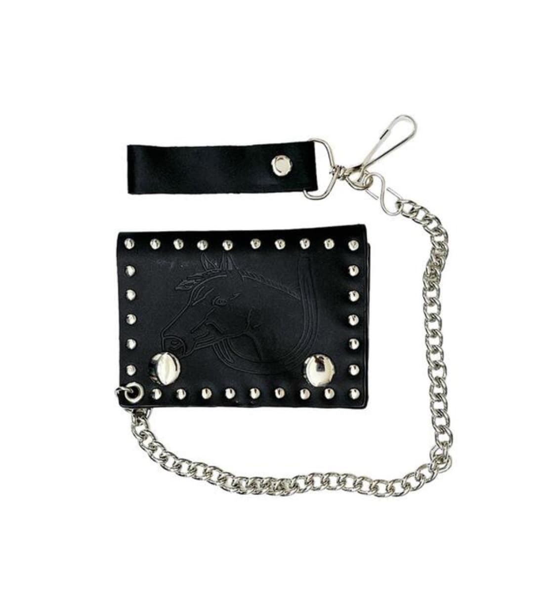 STUDDED CHAIN WALLET WITH HORSE HEAD 상품이미지1