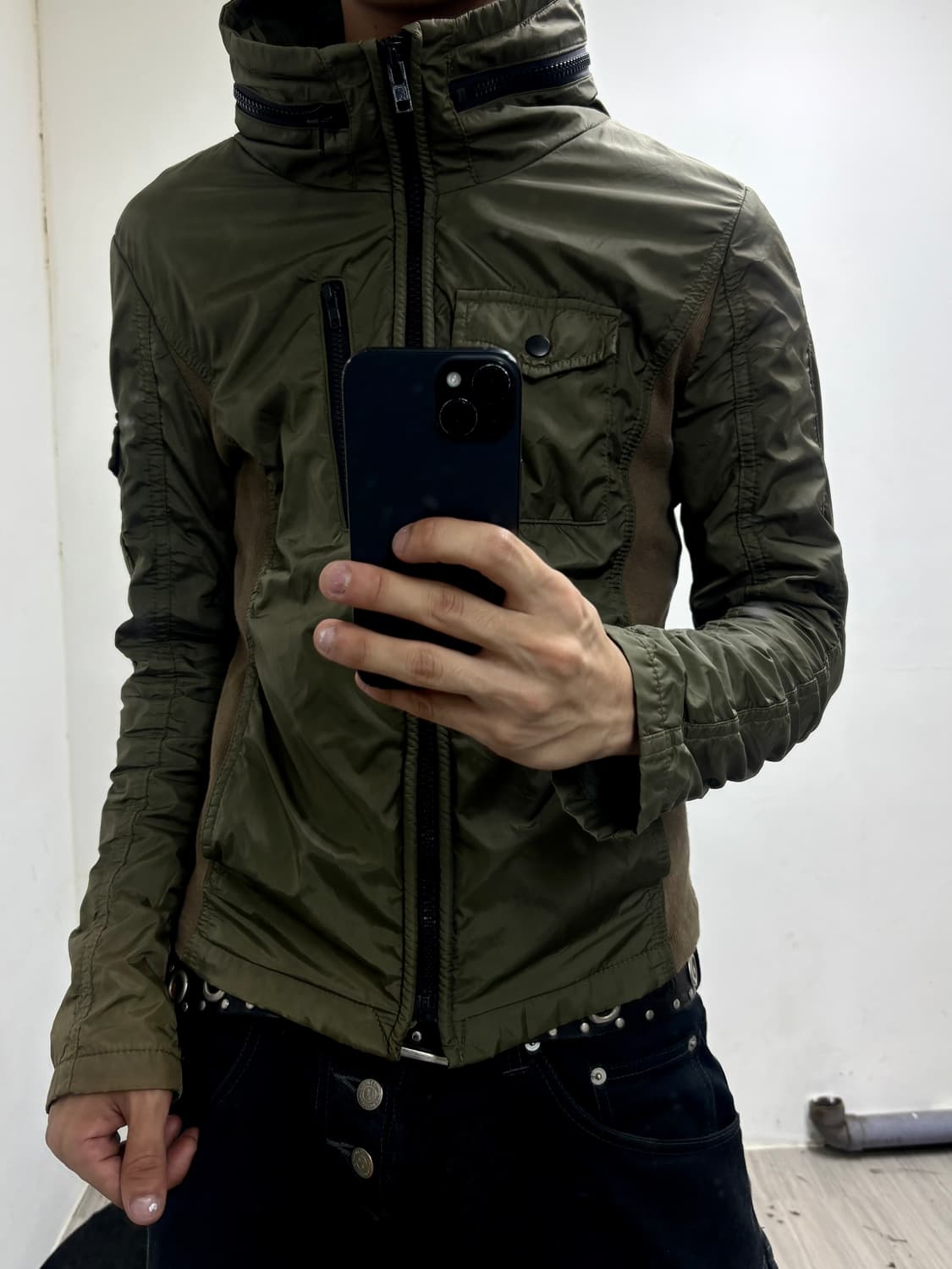 “Vintage” 00’s Design Khaki Bono Hooded  상품이미지9