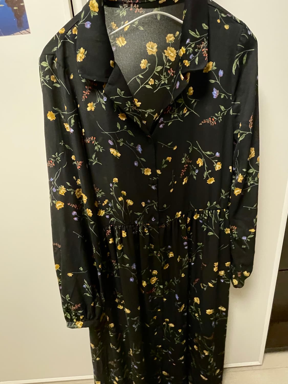 블랙 꽃무늬 원피스 상품이미지2