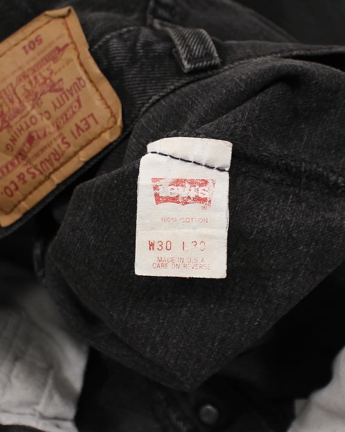1992 USA 리바이스 501 블랙 데님 팬츠 빈티지 상품이미지4