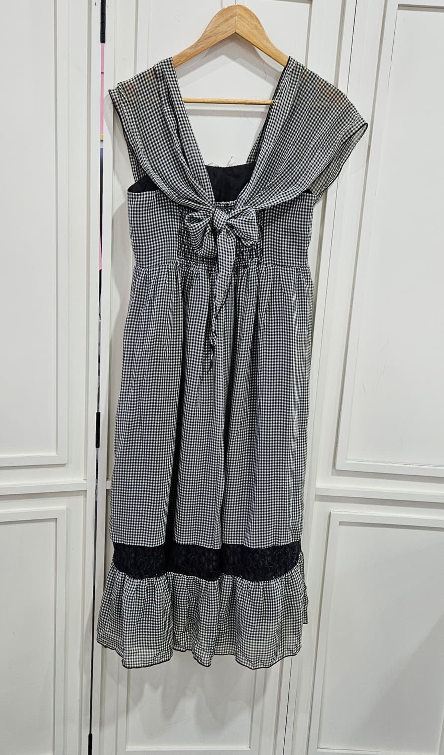 엑시즈팜(Axes Femme) 깅엄체크 레이스 원피스 상품이미지8