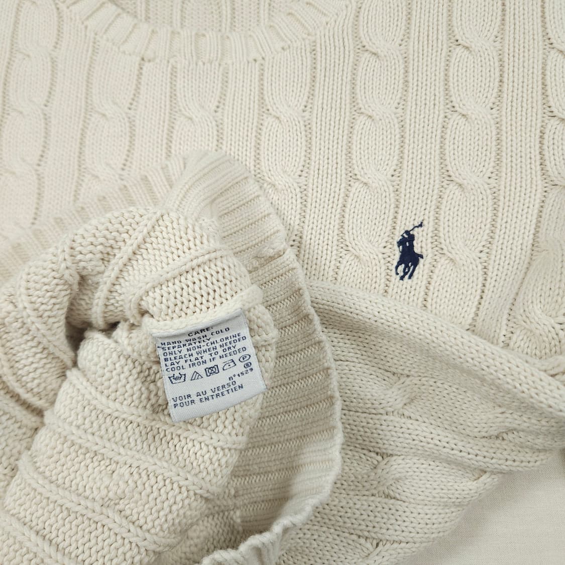 (여성L) 폴로 랄프로렌 아이보리 케이블 니트 상품이미지5