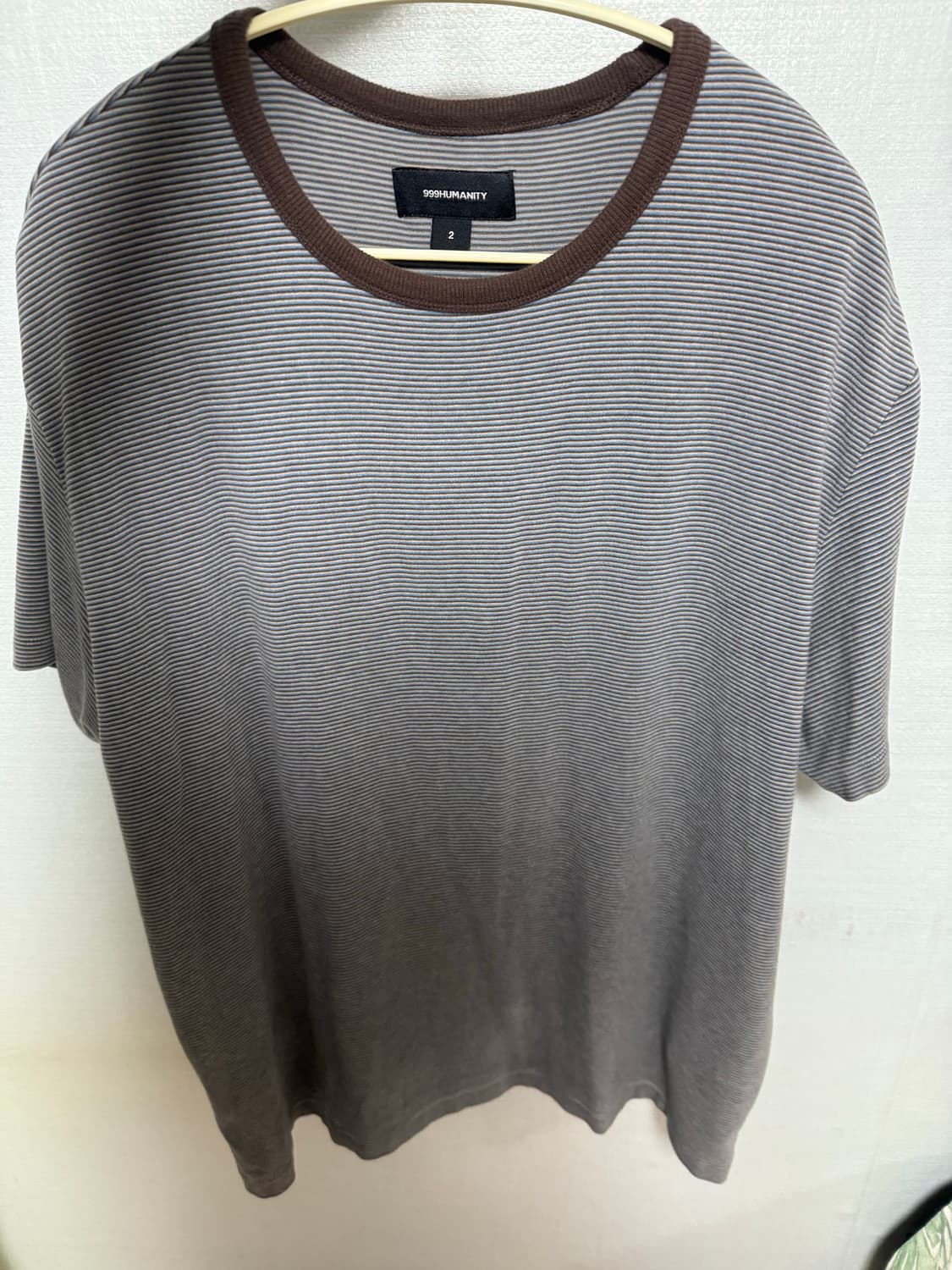 999휴머니티 stripe half t (mint brown) 상품이미지6
