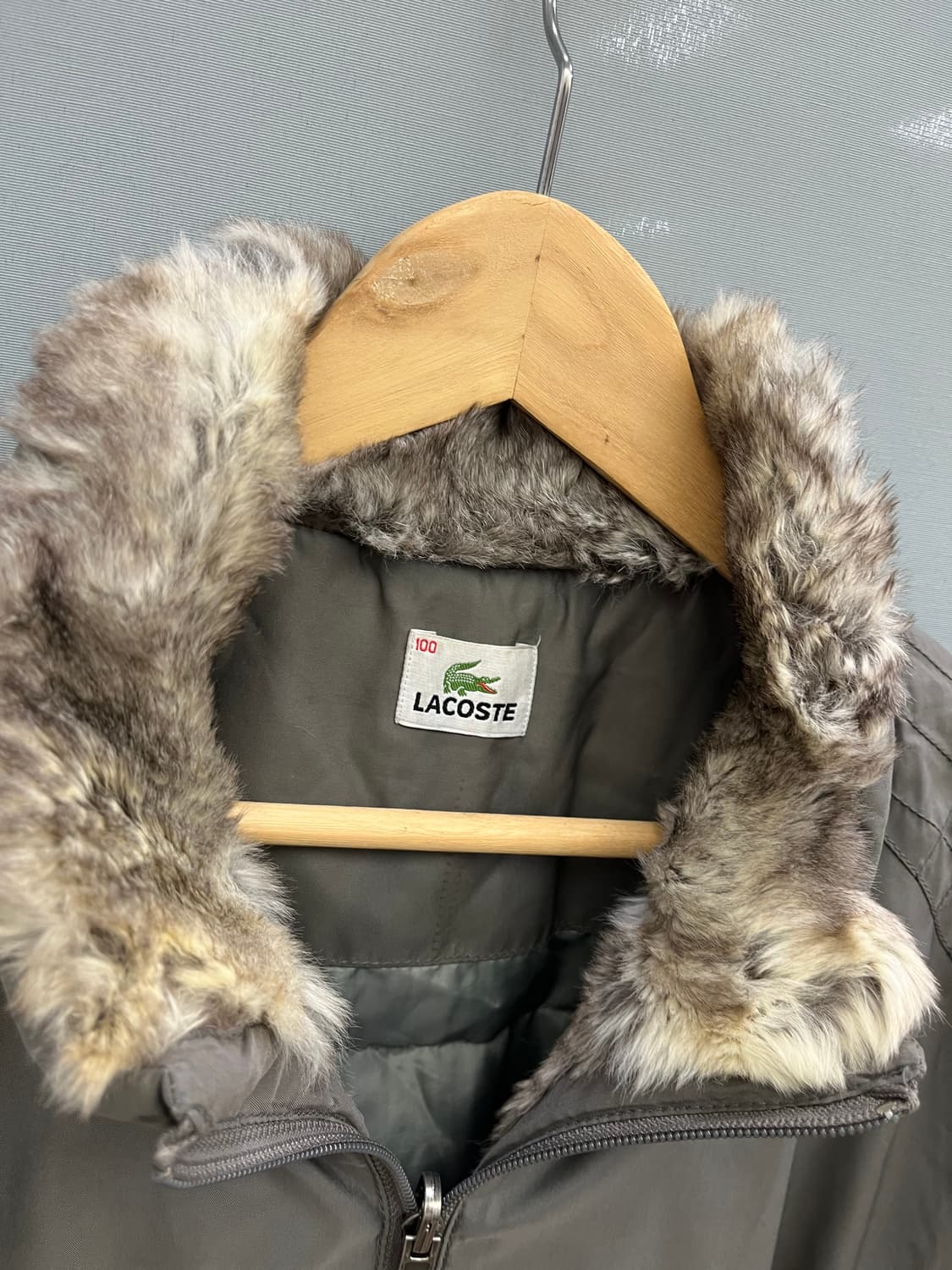 라코스테 남성 토끼퍼 덕다운 경량패딩 브라운 상품이미지4