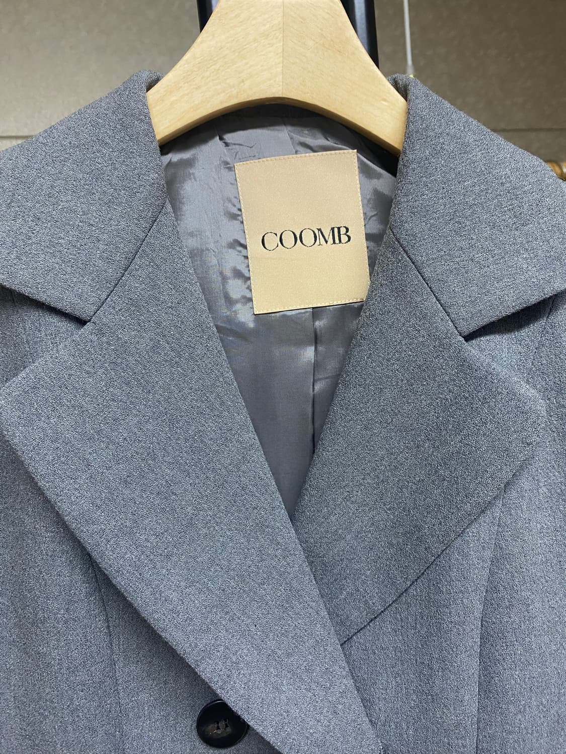 COOMB 회색 모 100% 더블 자켓 상품이미지1