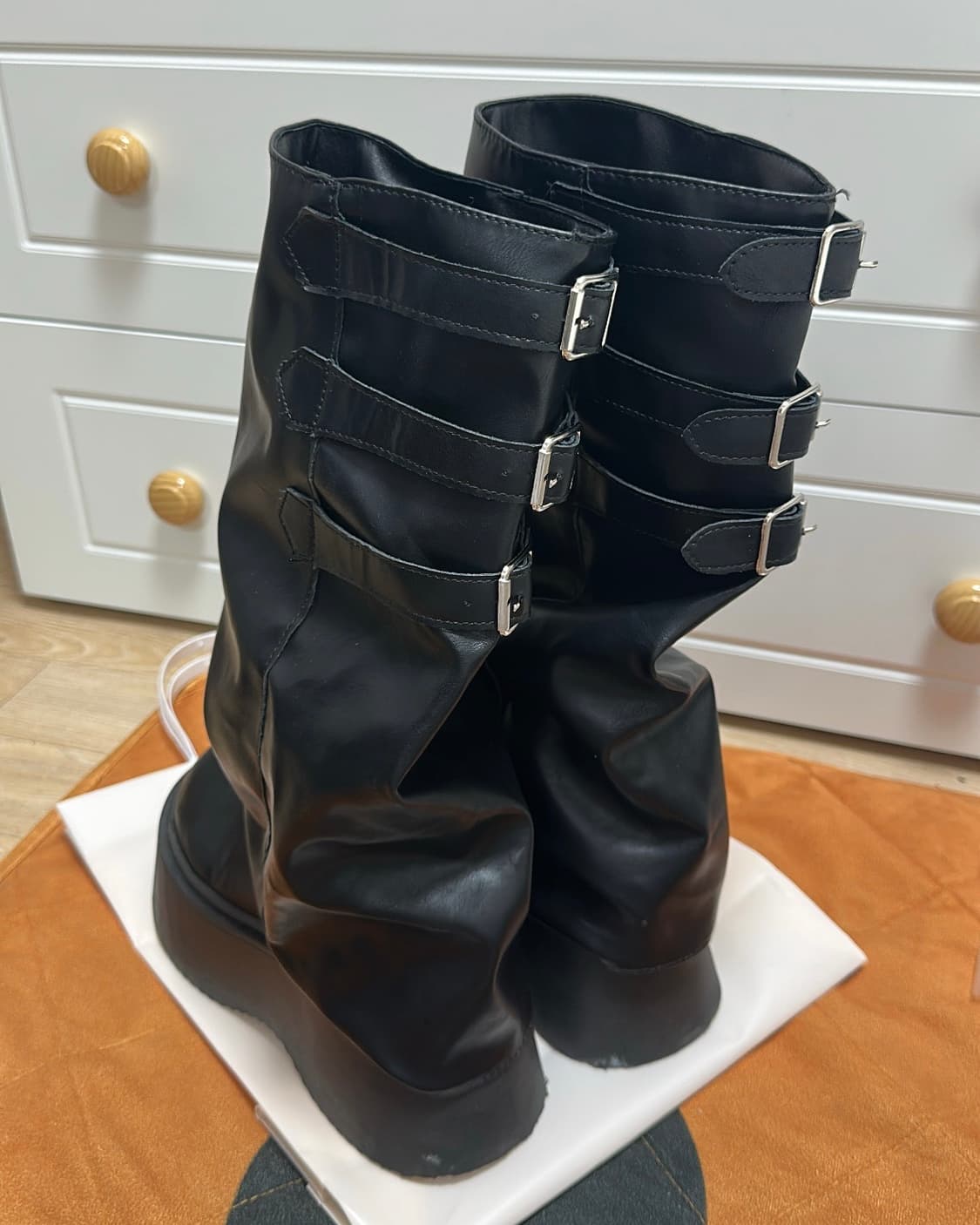 통굽 버클롱부츠 235 상품이미지1