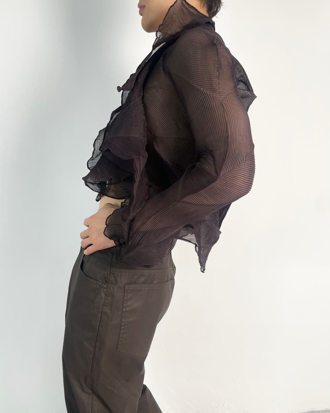 vintage solid drape pleats 상품이미지6