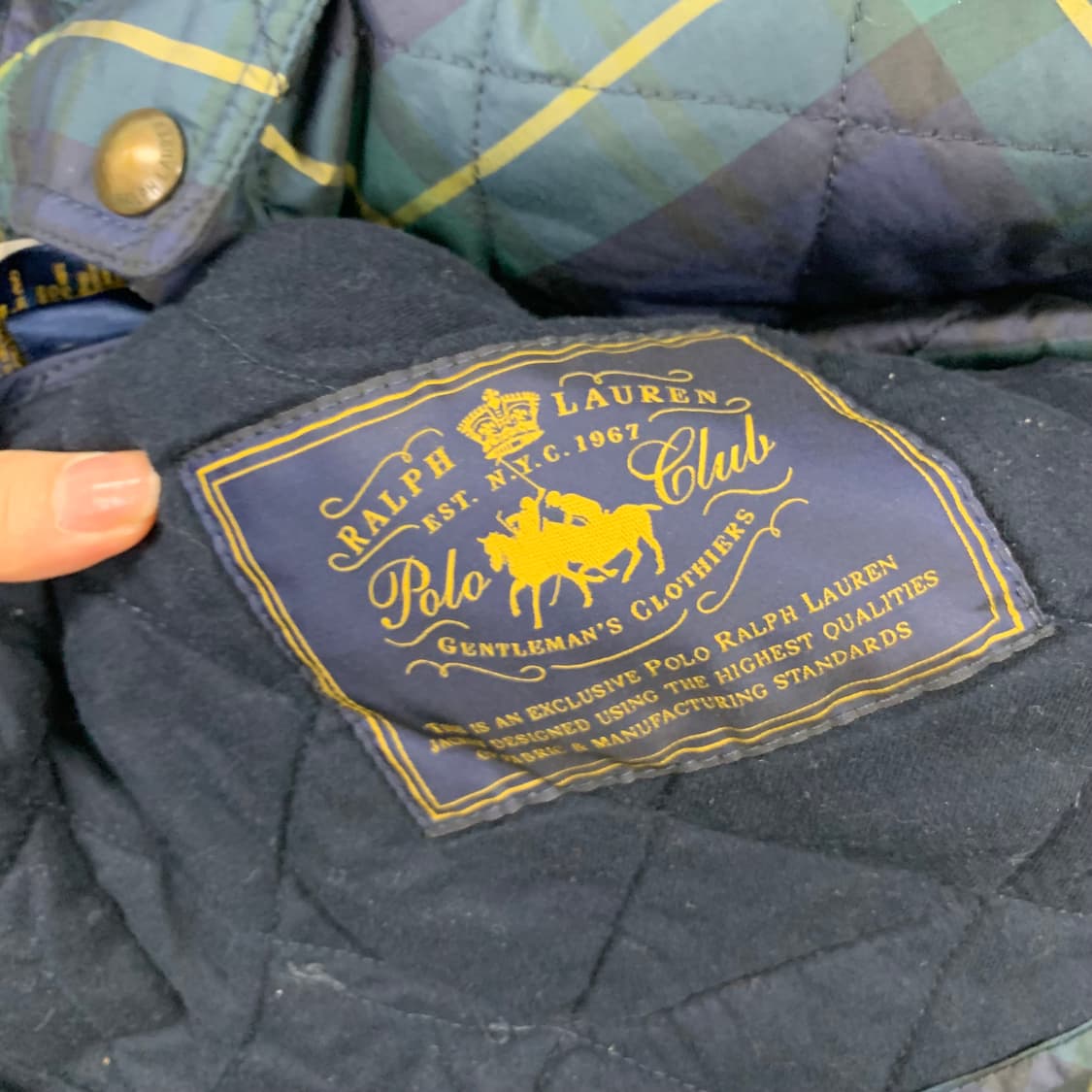 폴로 랄프로렌 신형 블랙와치 코듀로이카라 퀼팅 자켓 상품이미지5