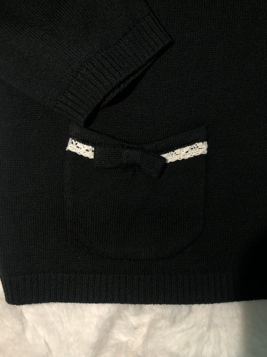 로걀탑 레이스 반팔 가디건 세트 빈티지 공겜여주 갸루 무채색 고딕 상품이미지3