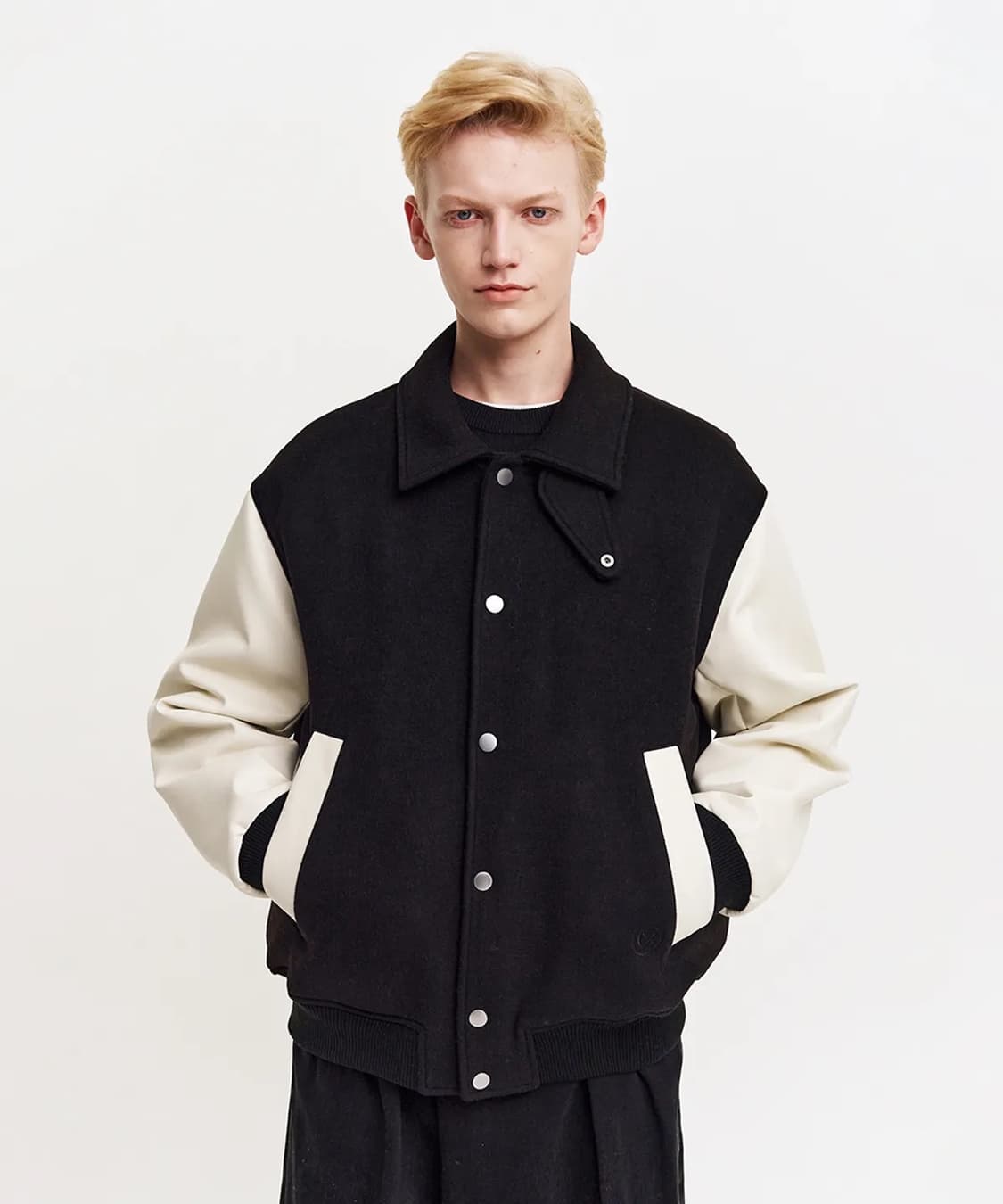 MMGL VARSITY JACKET (BLACK) 상품이미지4