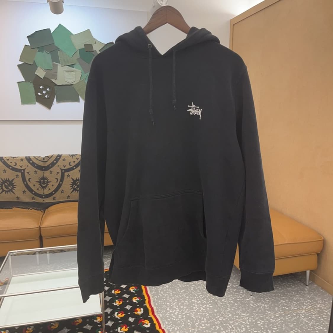 스투시 베이직 모던 빈티지 백로고 약기모 후드티 L C07438 상품이미지3