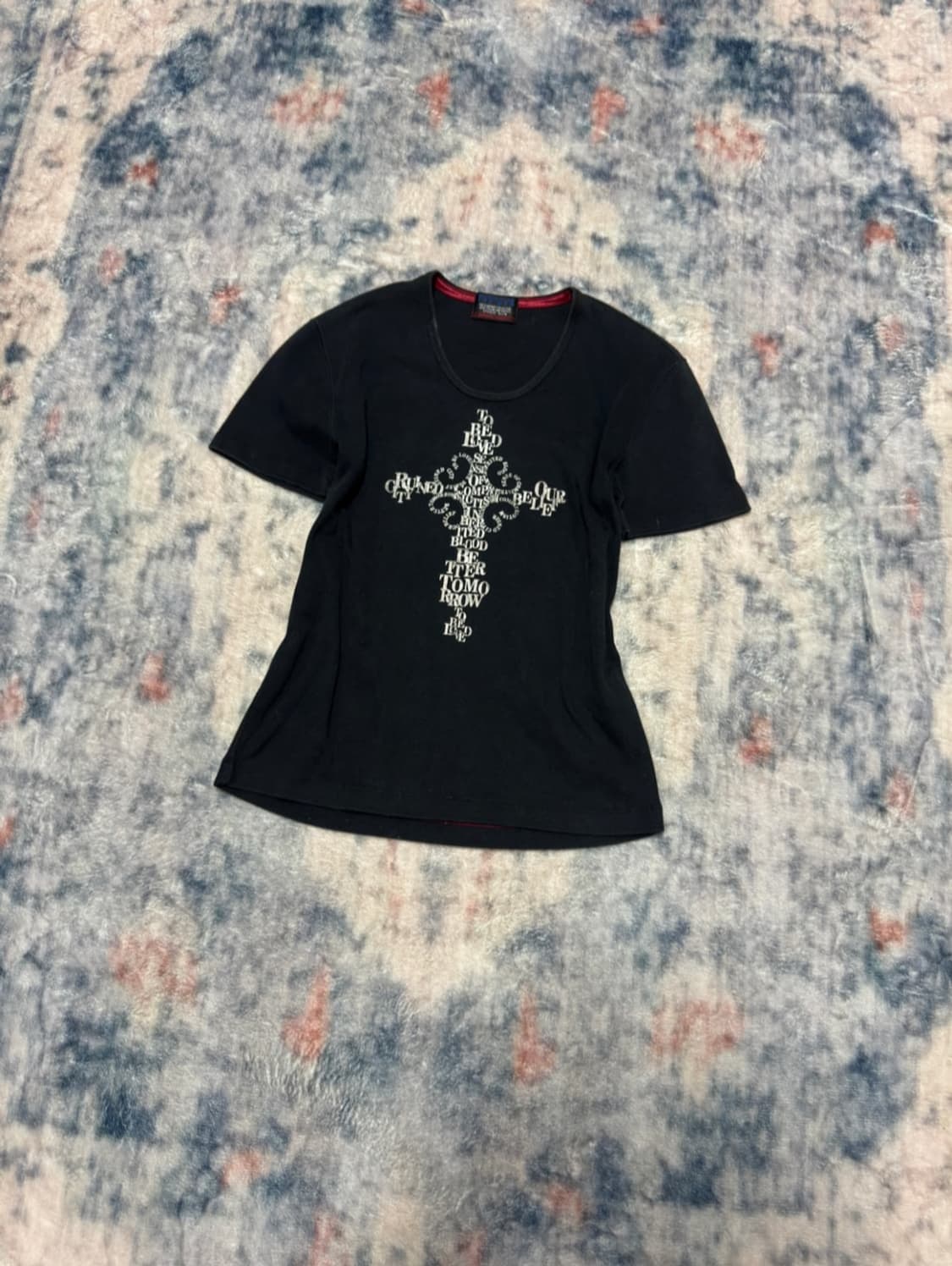 Nicole club for men lettering cross top 상품이미지1