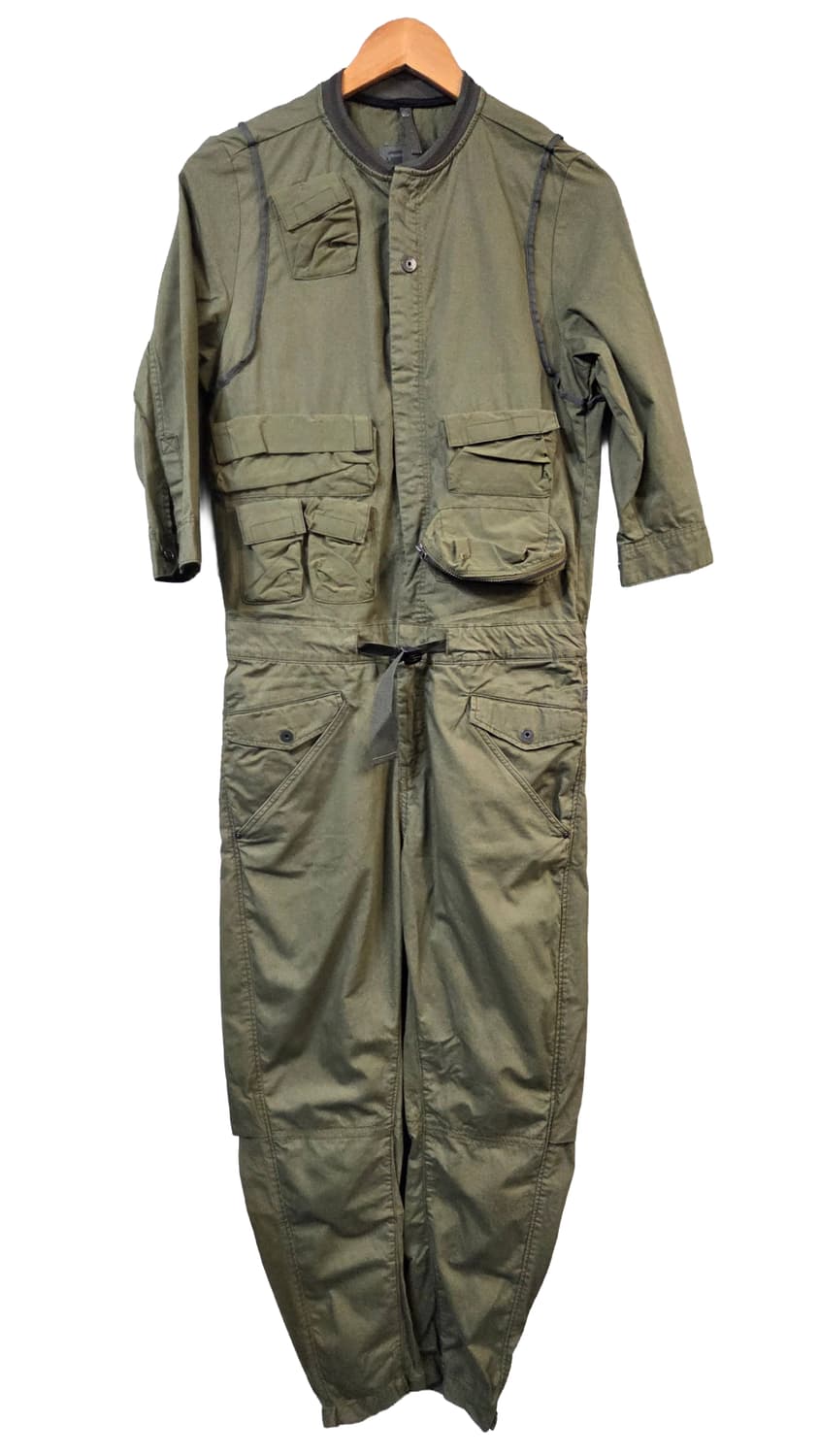 카키색 점프수트 작업복 스타일(S)남여공용 상품이미지1