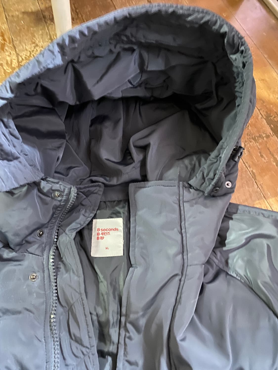8 seconds 덕다운 다크그레이 롱패딩 XL 상품이미지3