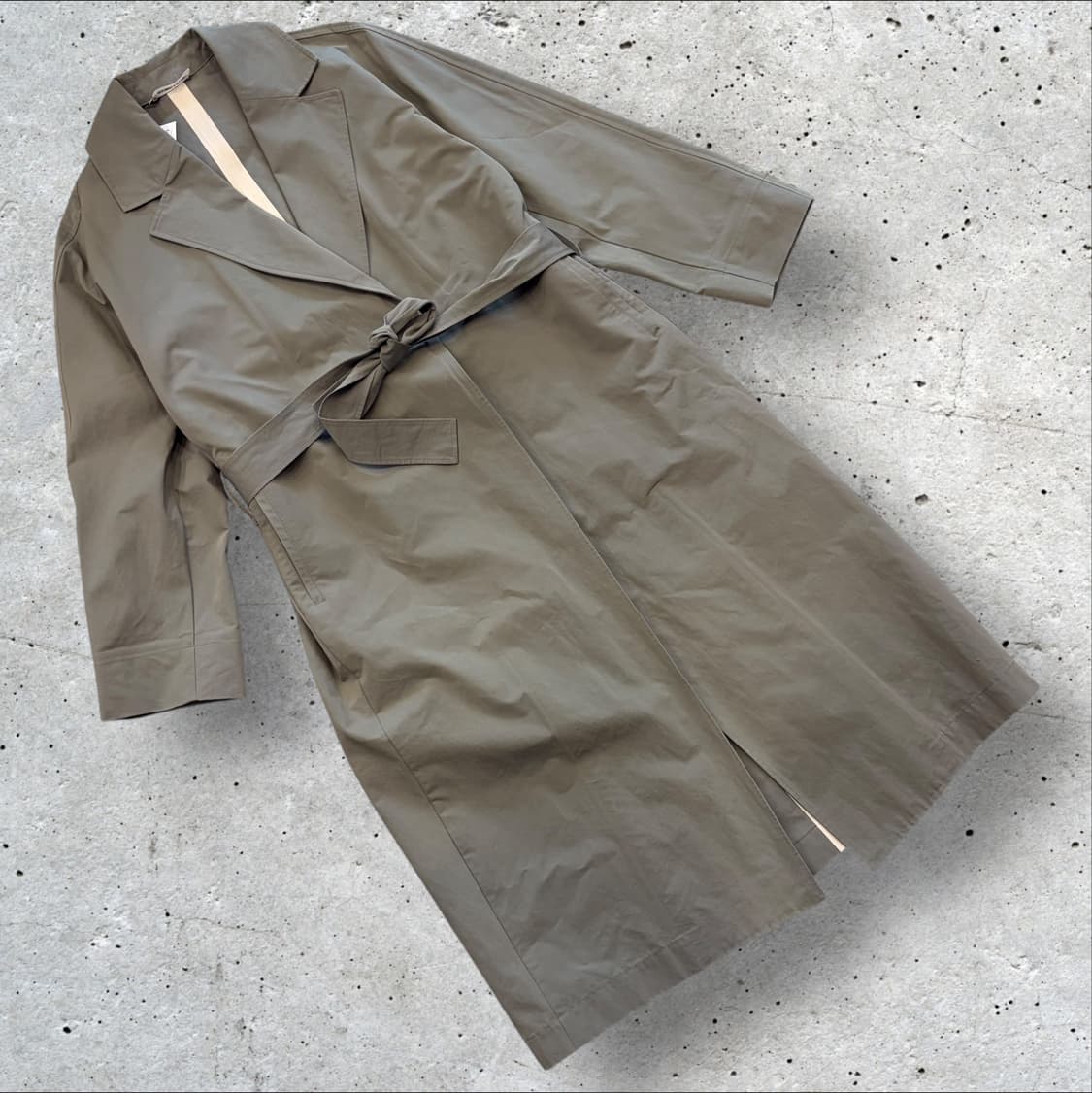 [160] 더캐시미어 나일론 카키색 롱 트렌치 코트 C761 상품이미지1