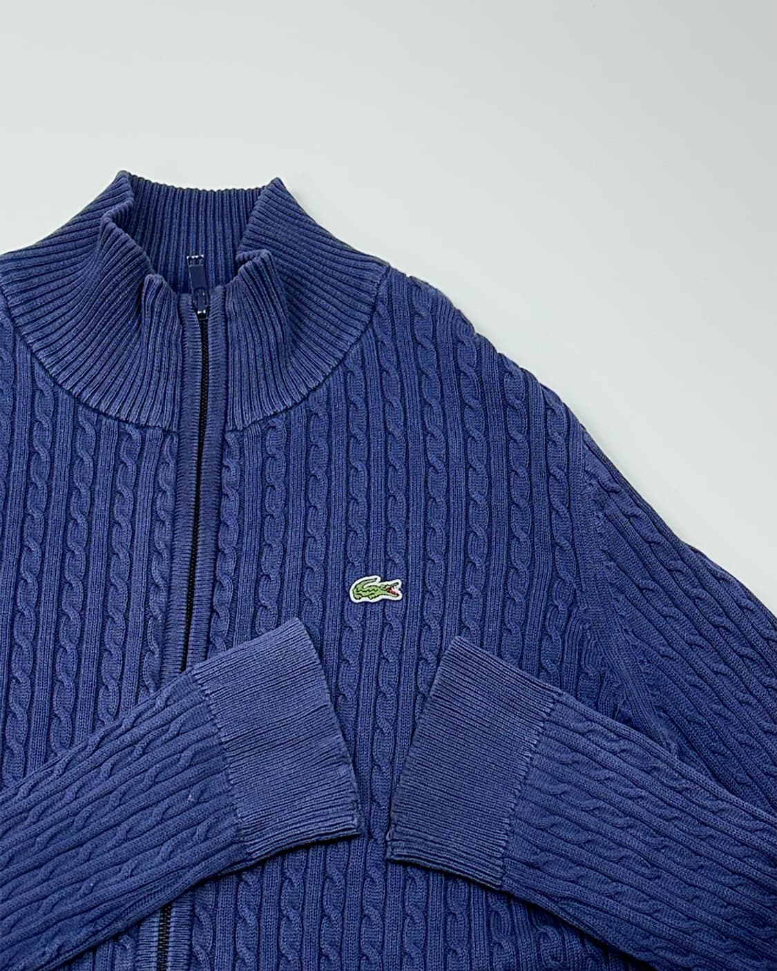 라코스테 캐시미어혼방 케이블 니트 집업 상품이미지3