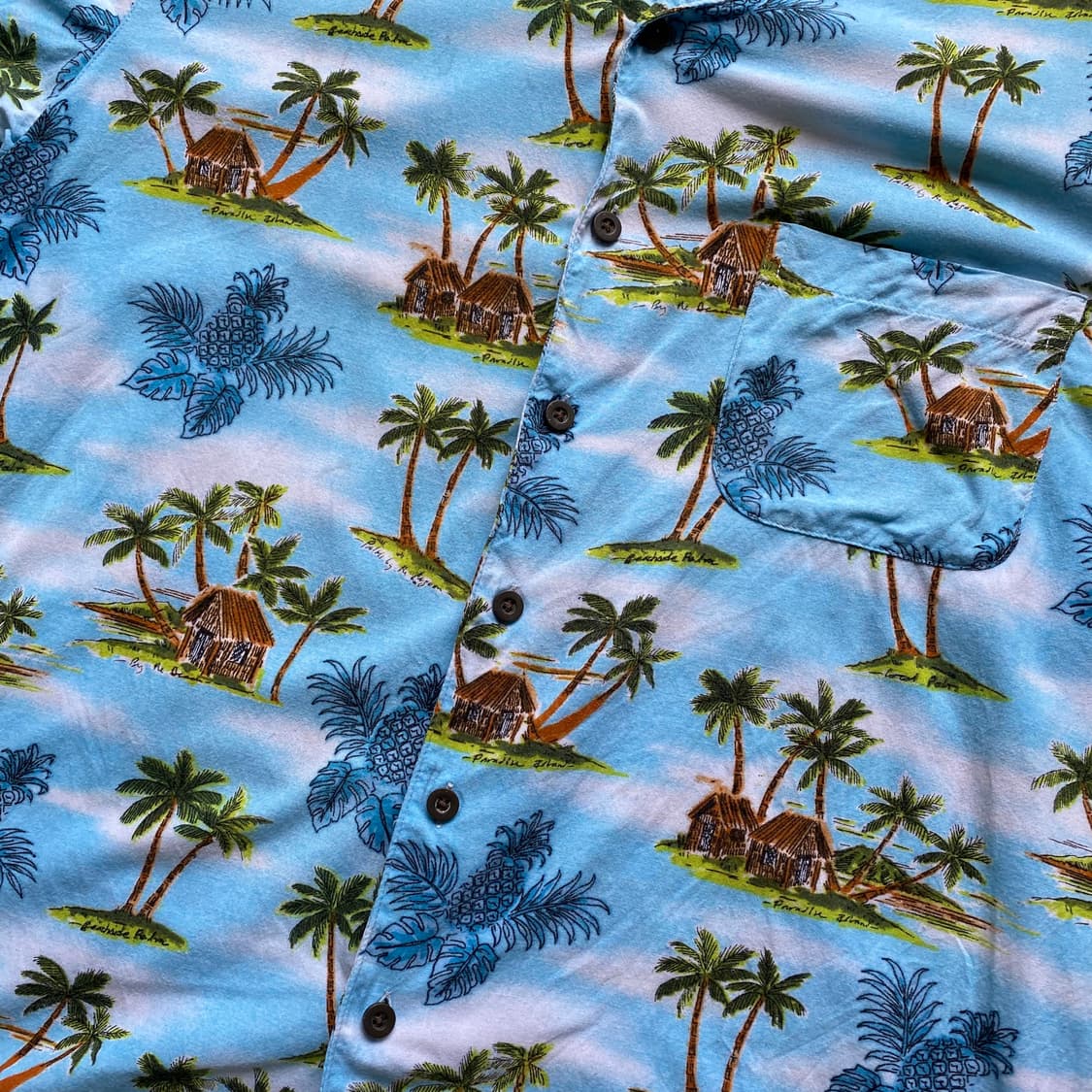 빈티지 야자수 하와이안 반팔 셔츠 상품이미지3