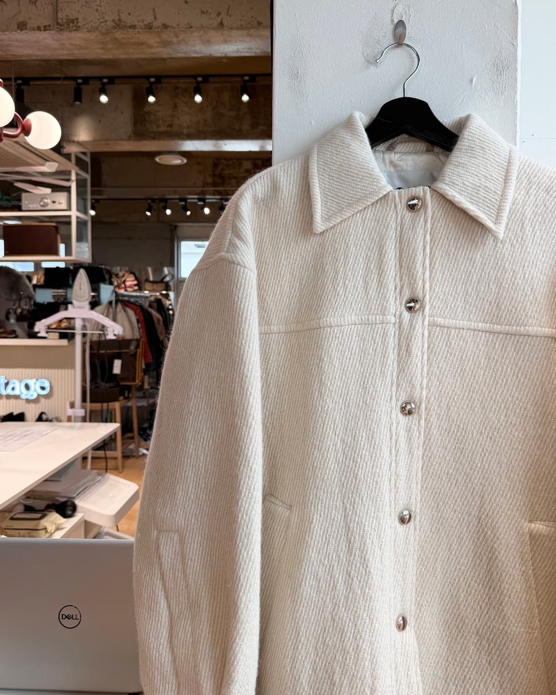 아크네 스튜디오 아이보리 트윌 오버 자켓  상품이미지4