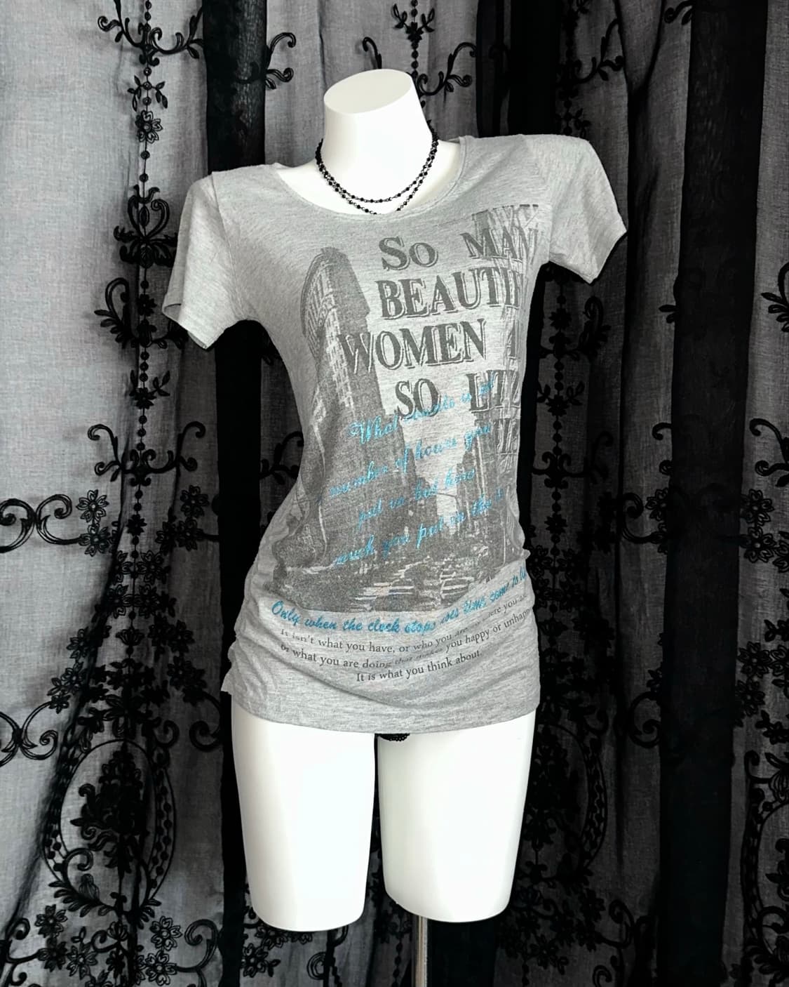 gray cityscape graphic t-shirt 상품이미지2