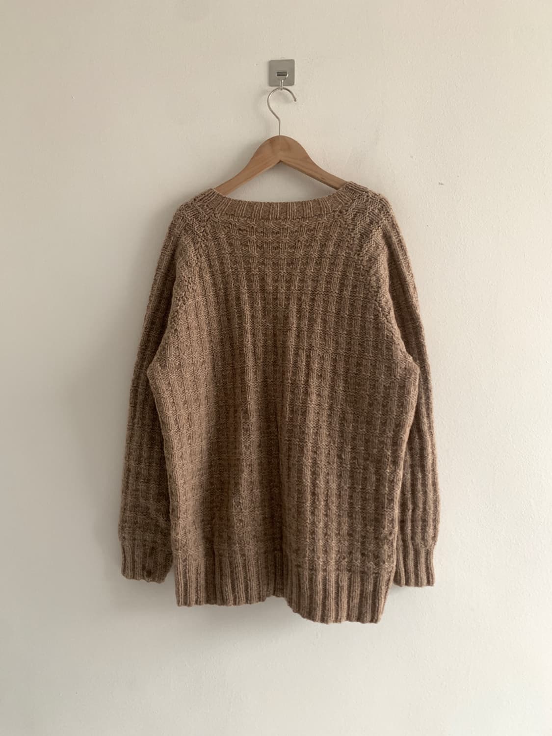 Warm Wool Knit Cardigan(Beige Brown) 상품이미지7