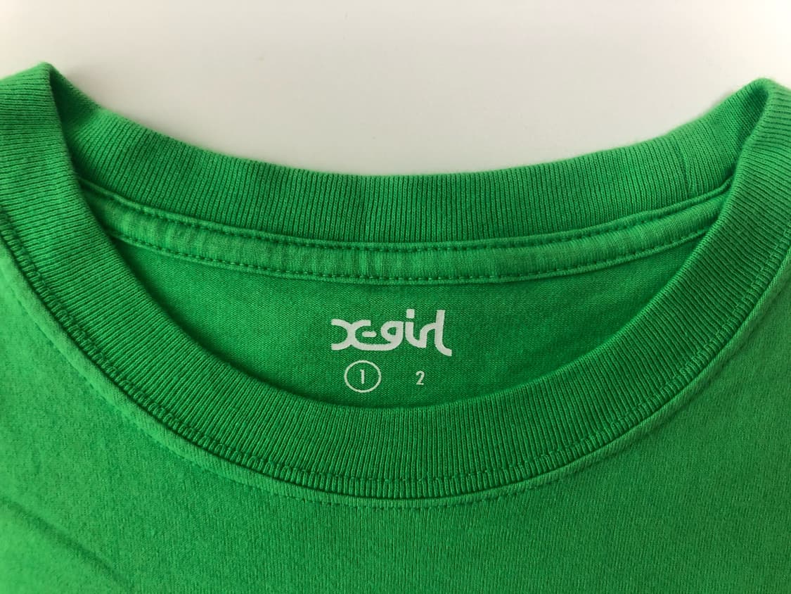 엑스걸 X-girl 그린 반팔티셔츠 size 1 상품이미지6
