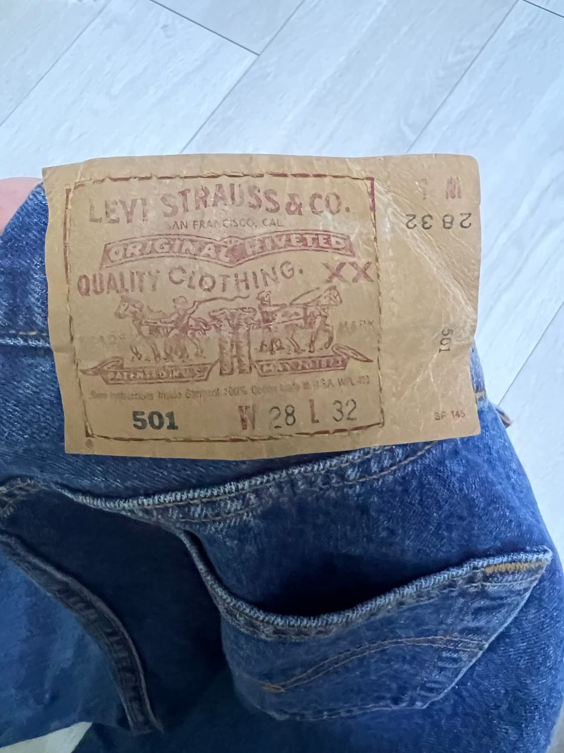리바이스 501 여성 데님 W28 L32 상품이미지5