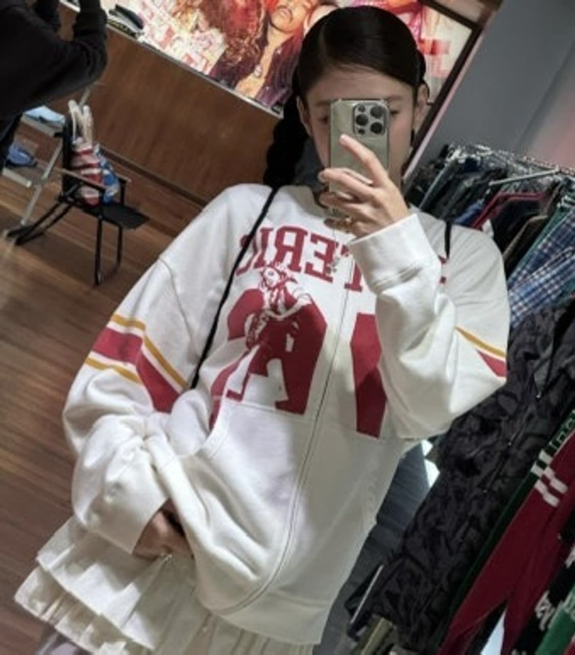 히스테릭 글래머 76 오버사이즈 점퍼 그레이 상품이미지2