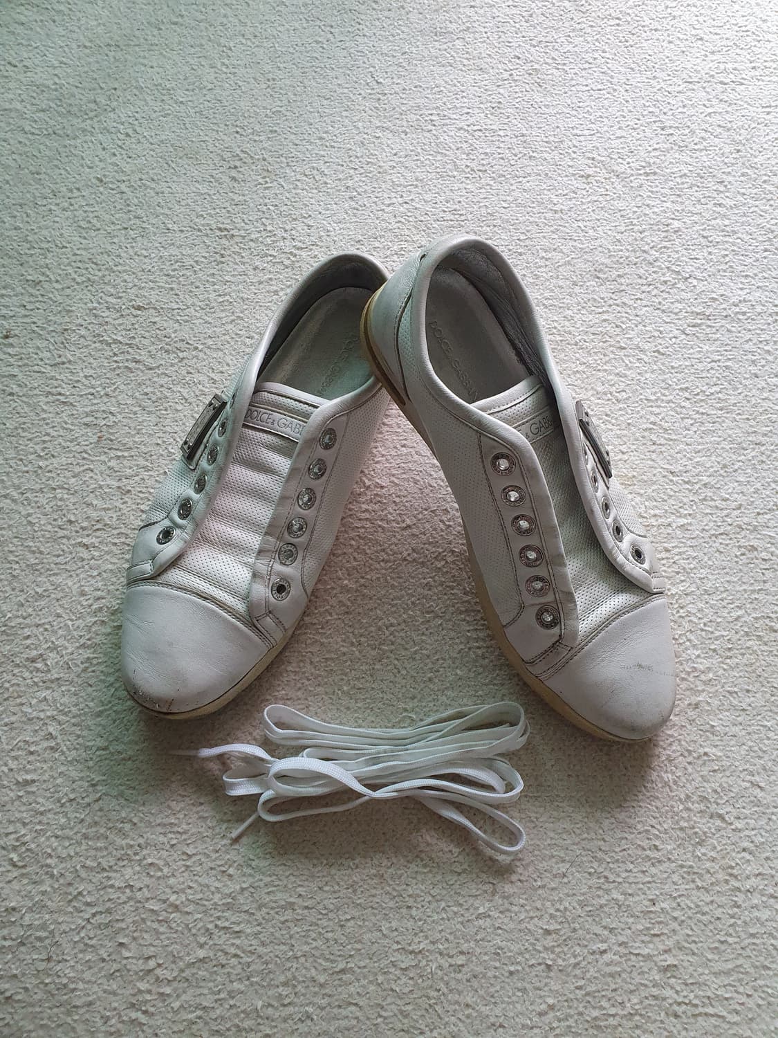 D&G 돌체앤가바나 화이트 스니커즈 정품)7 상품이미지1