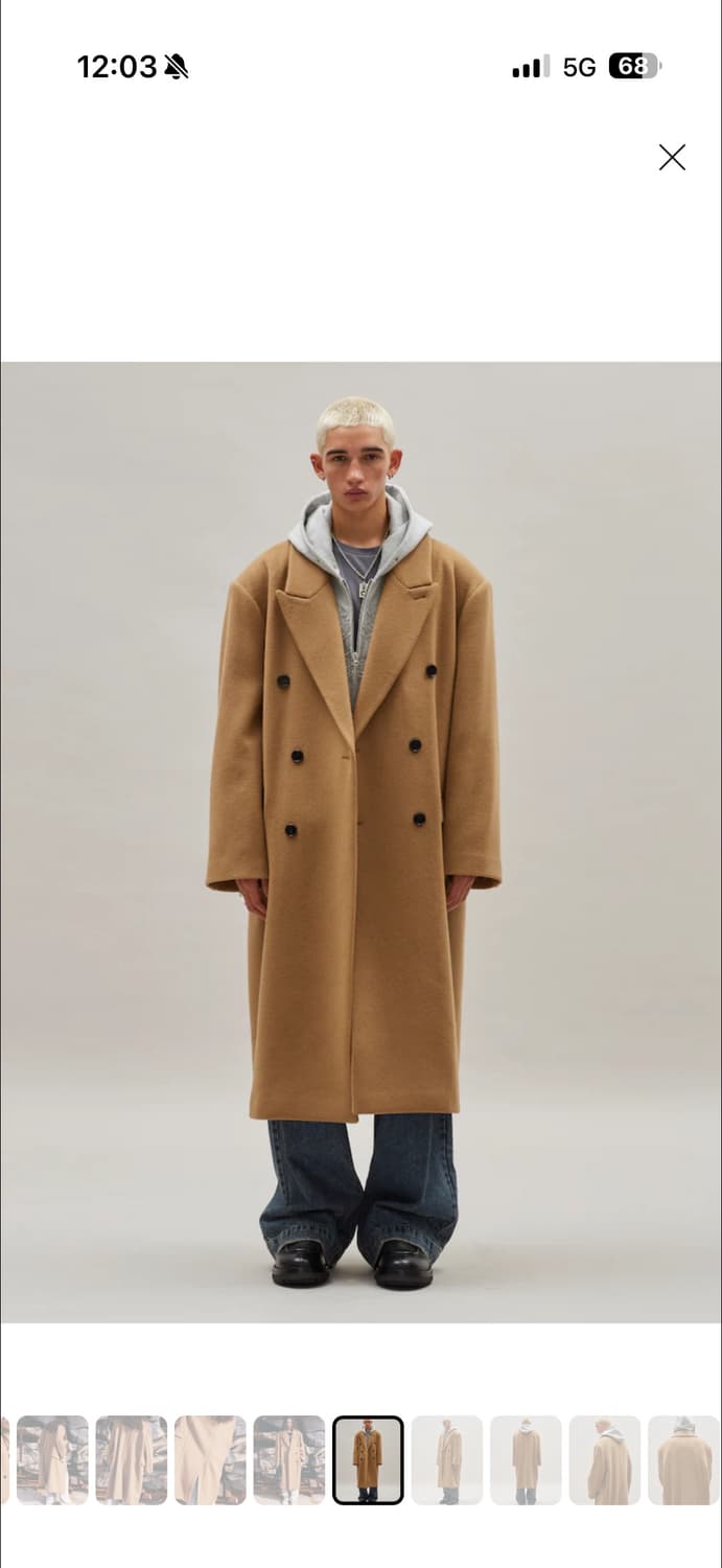 Sand sound 스트럭처드 오버핏 더블 코트 카메라 3사이즈 상품이미지7