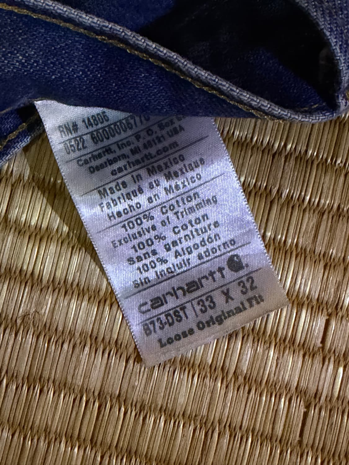 칼하트 더블니 카펜터 데님 33size 상품이미지4