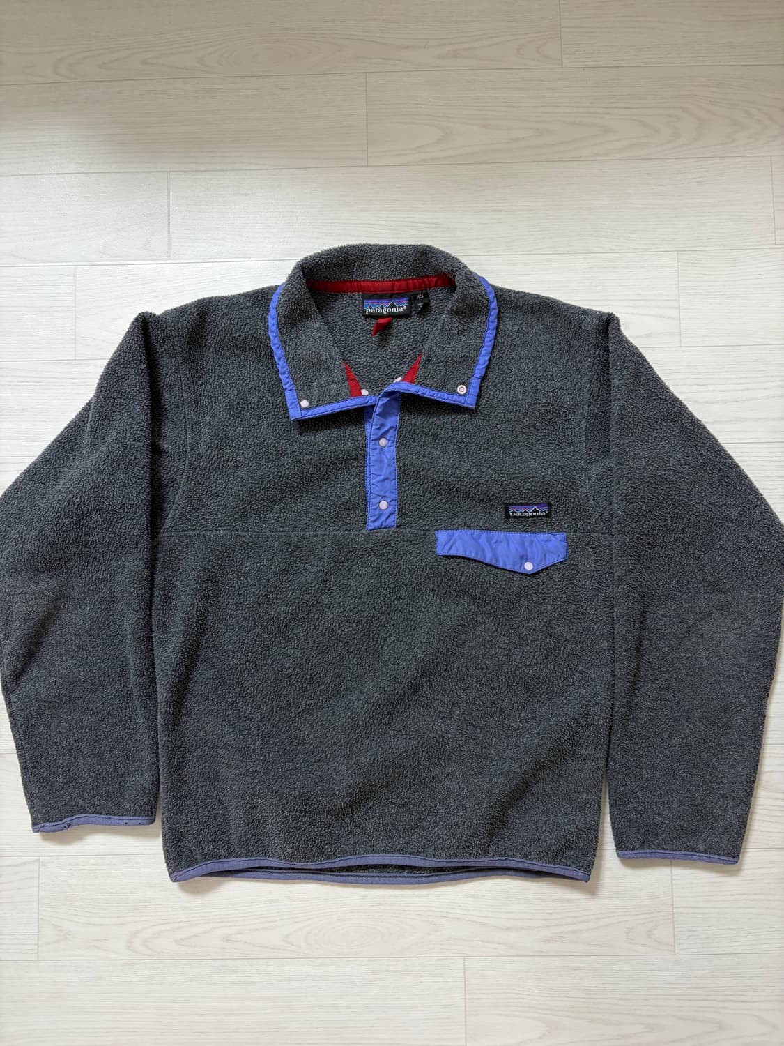 90s 파타고니아 신칠라 스냅 T 그레이 퍼플 xs 상품이미지1