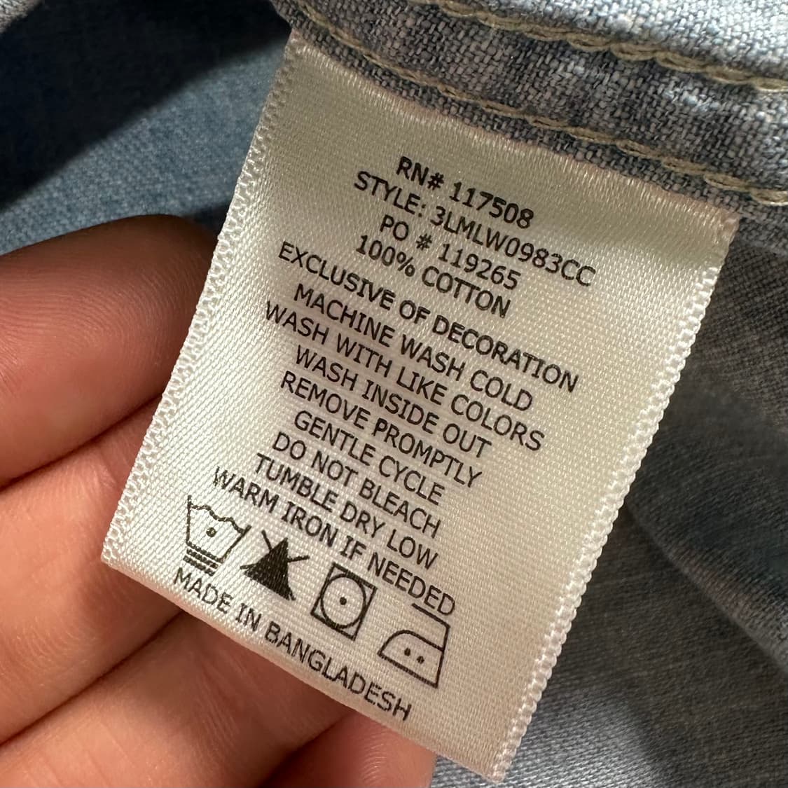 리바이스 연청 투포켓 데님 셔츠 상품이미지7