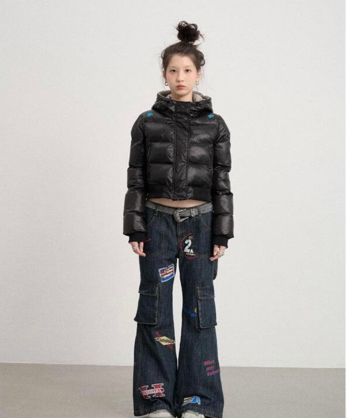 Achihara 아치하라 숏패딩 블랙 상품이미지1