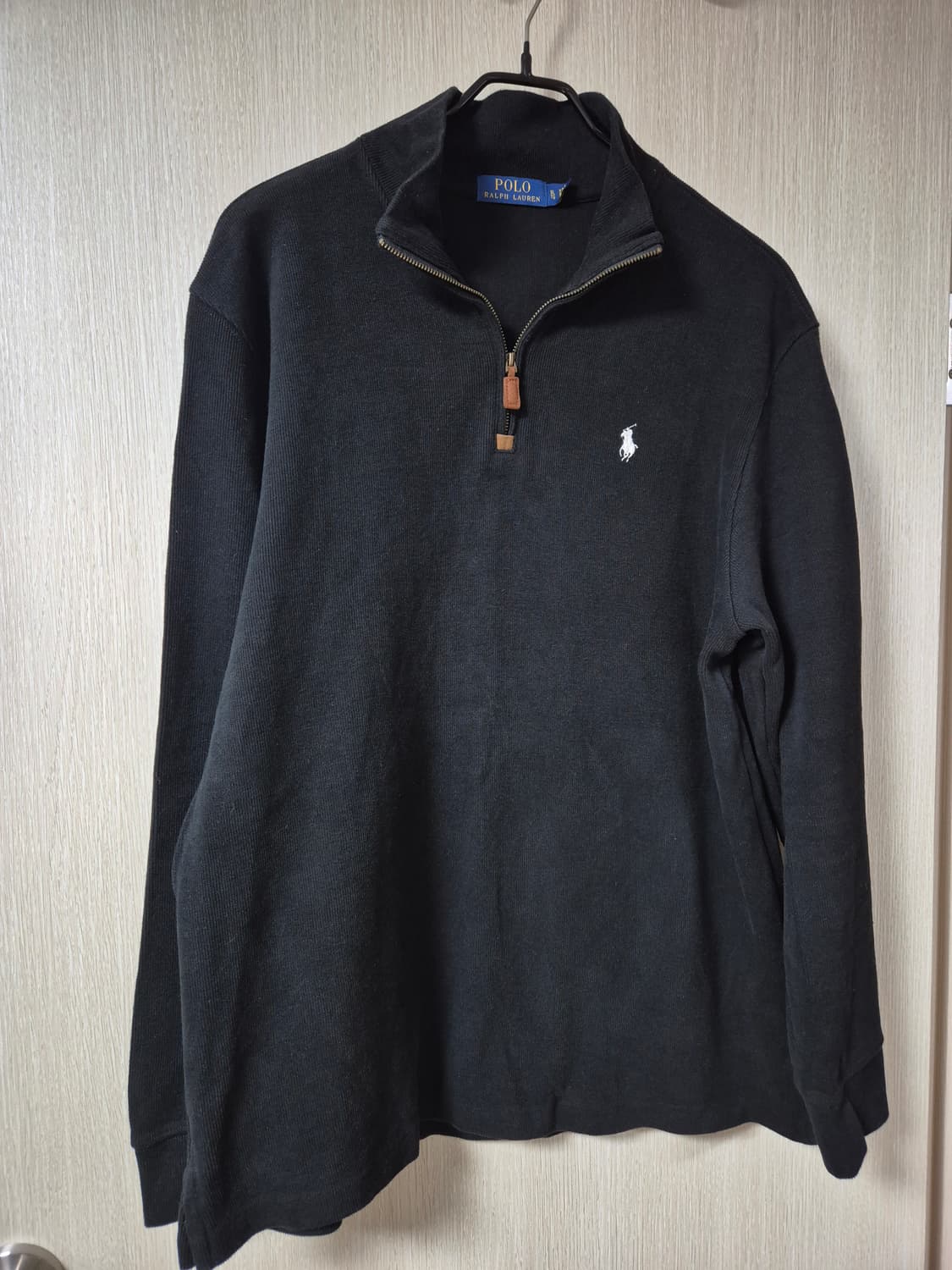 폴로 랄프로렌 블랙 하프넥 니트 긴팔티 XL 상품이미지1