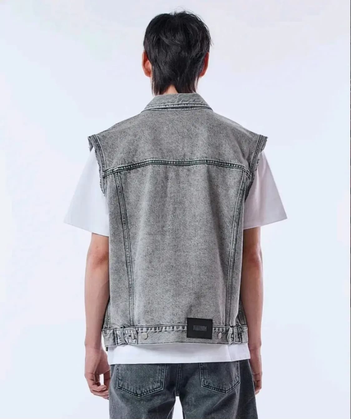 PLG 프라임 데님 베스트(M) 회색 베스트 회색 조끼 상품이미지3