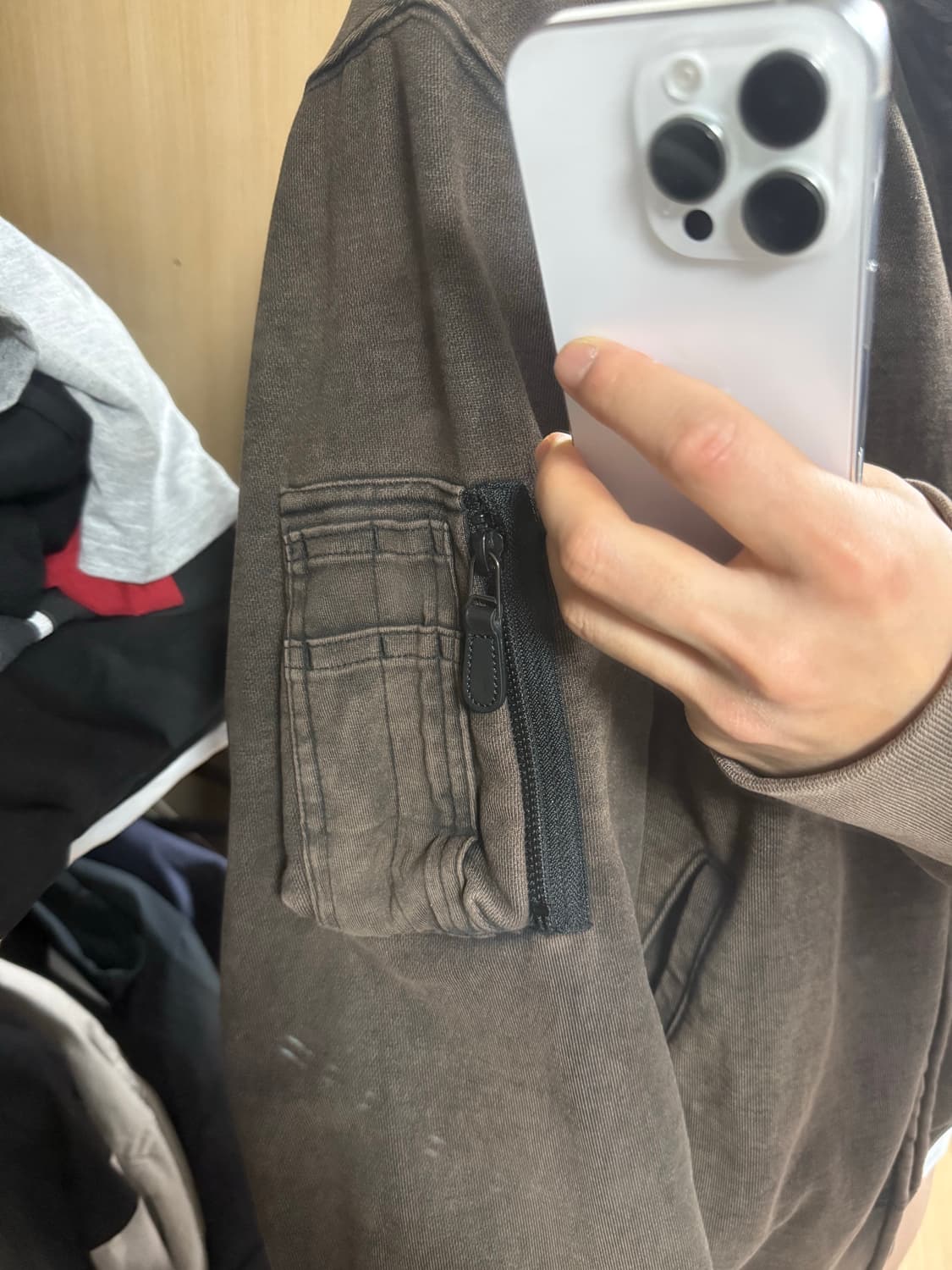 이스트로그 flight zip up sweat jumper black L 상품이미지4