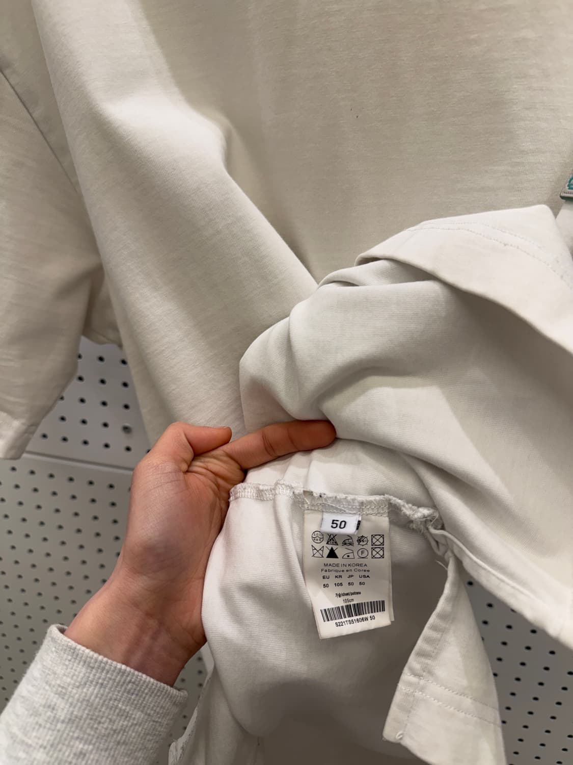 솔리드옴므 백 로고 프린트 반팔 티셔츠 U448 상품이미지6