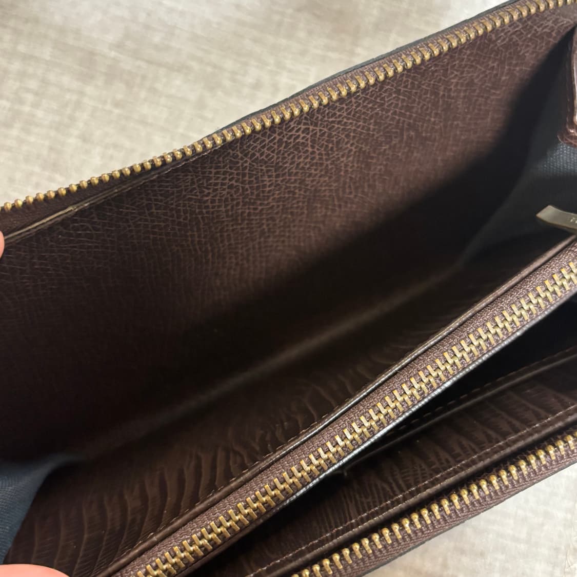 일본구매 고급 다크 브라운 장지갑 남녀공용 상품이미지7