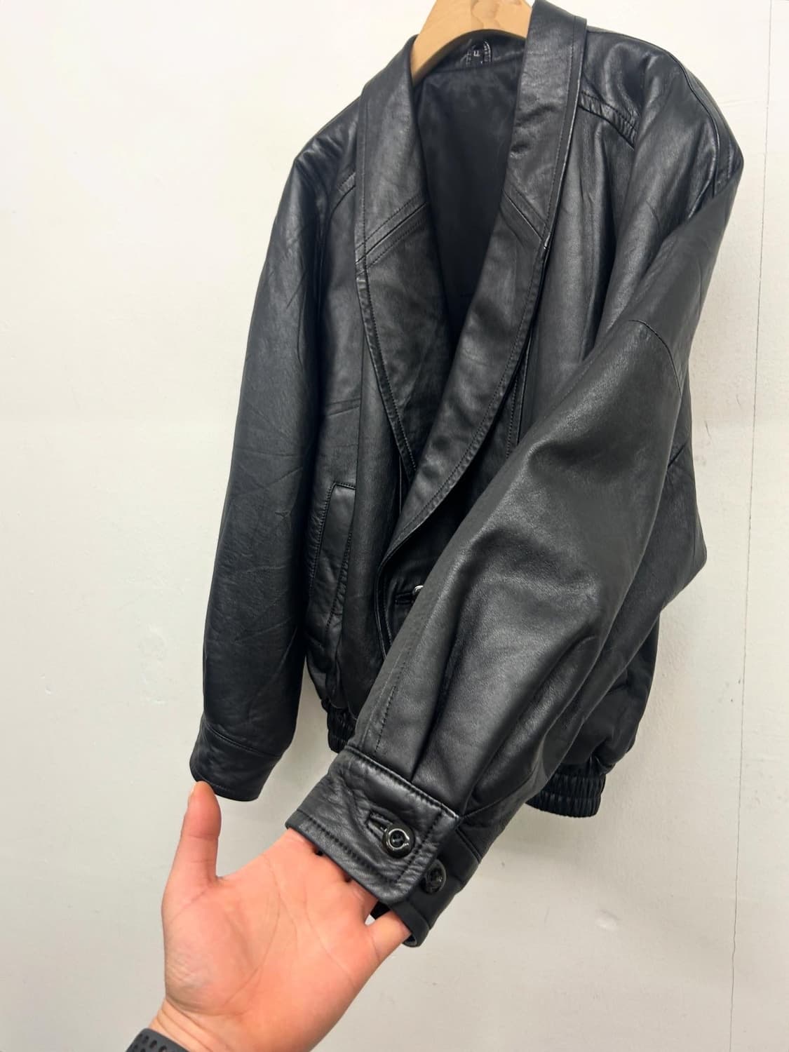 JPN 빈티지 더블 가죽 자켓 상품이미지3