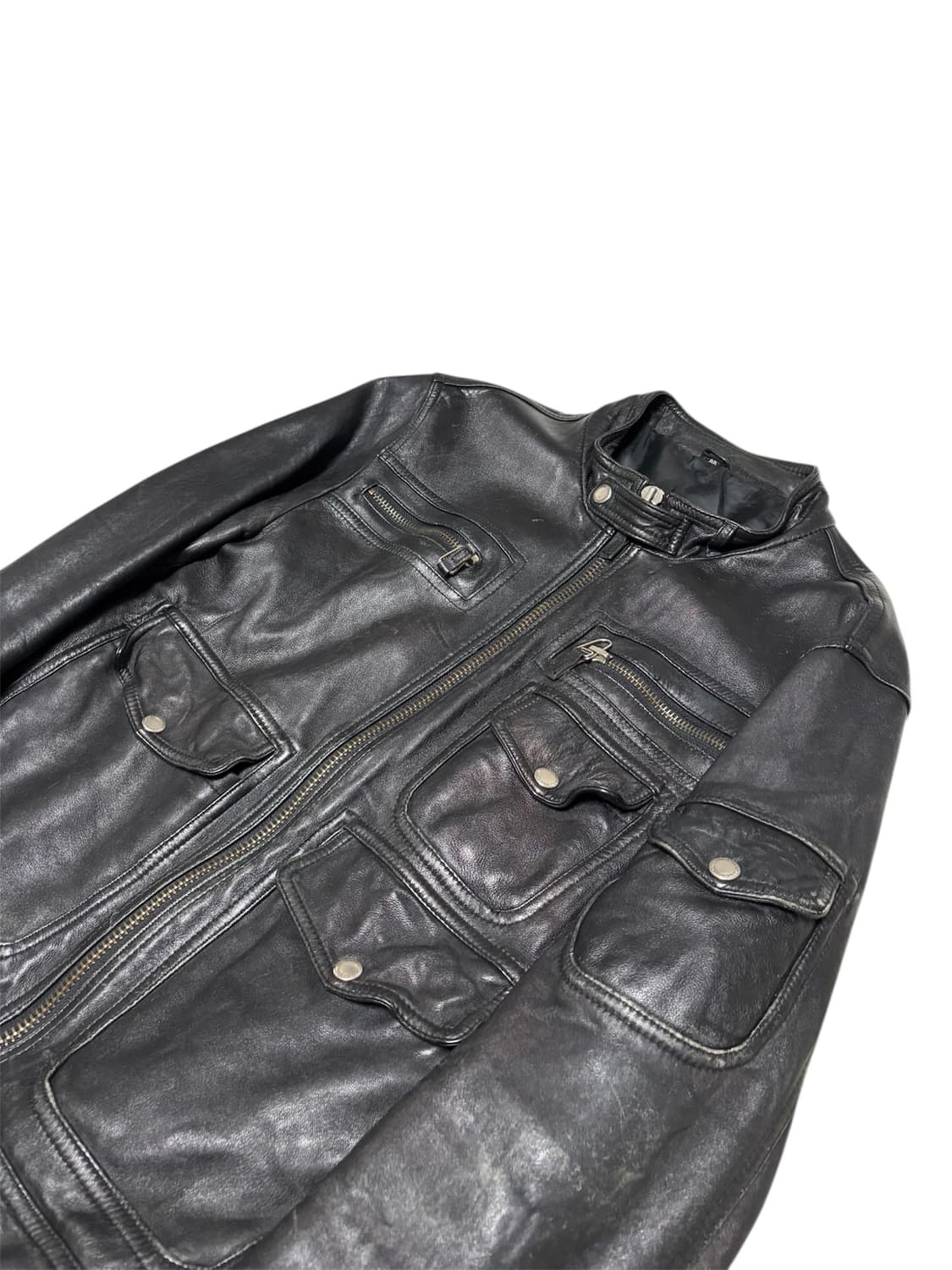 양가죽 리얼레더 포켓 블루종 가죽자켓 48사이즈 M 상품이미지3