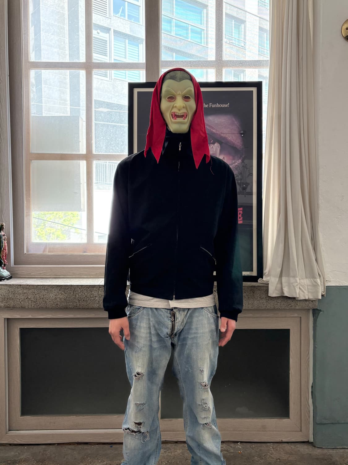 90s Agnes B 하이넥 봄버 자켓 상품이미지3