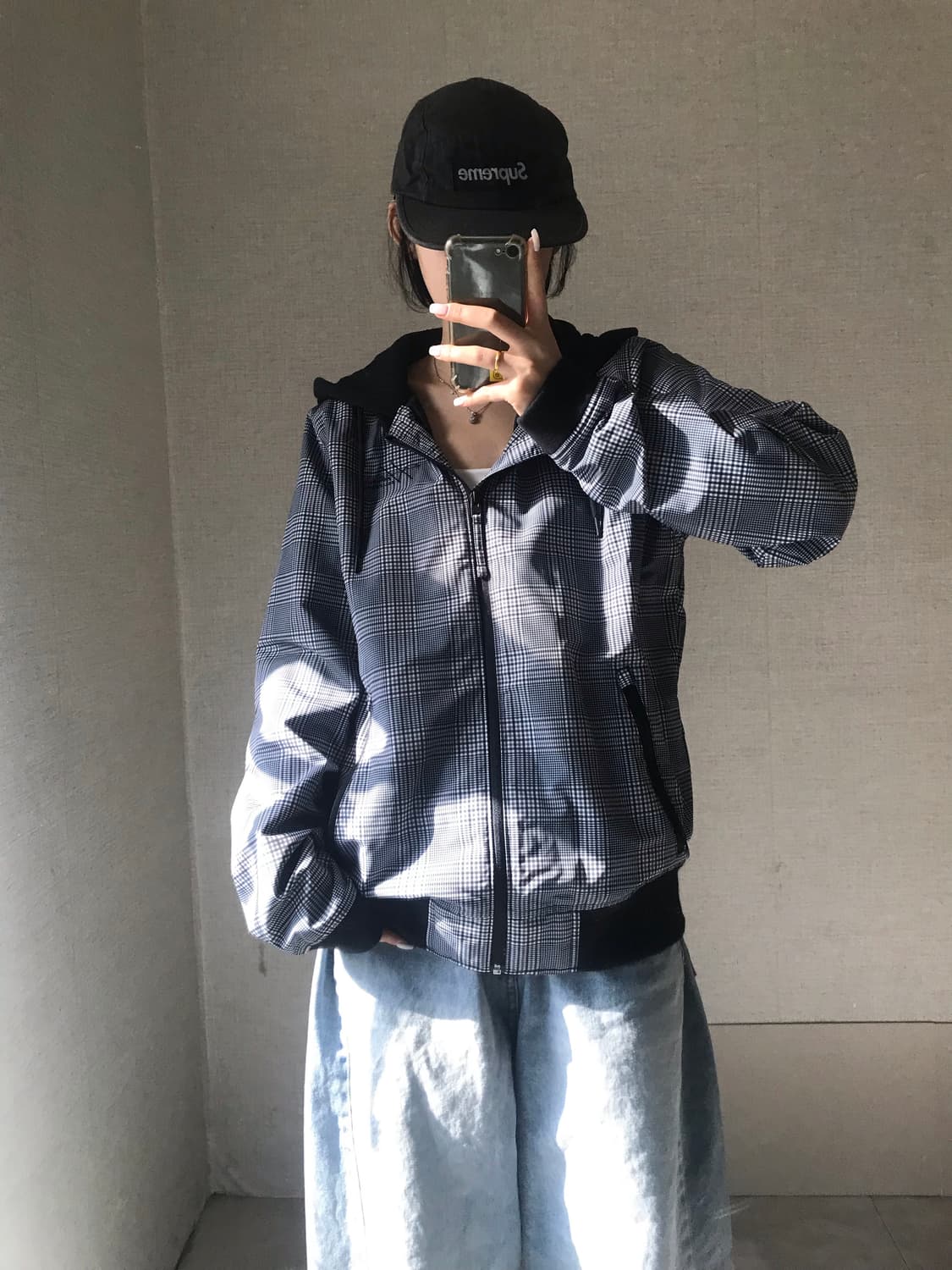 홀리스터 체크 후드 자켓 상품이미지3