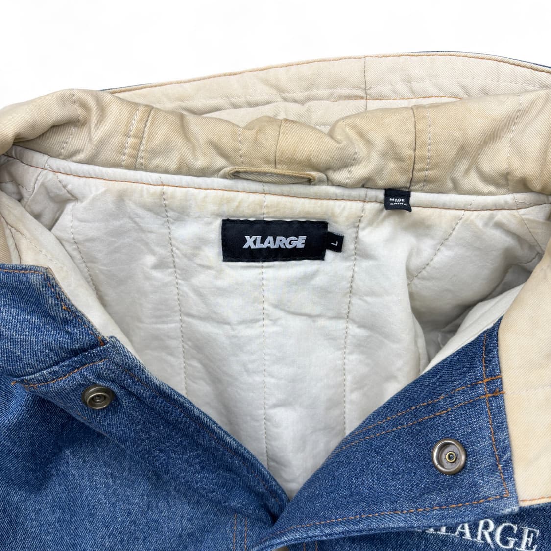 2020 엑스라지 후디드 바시티 데님 자켓 상품이미지4