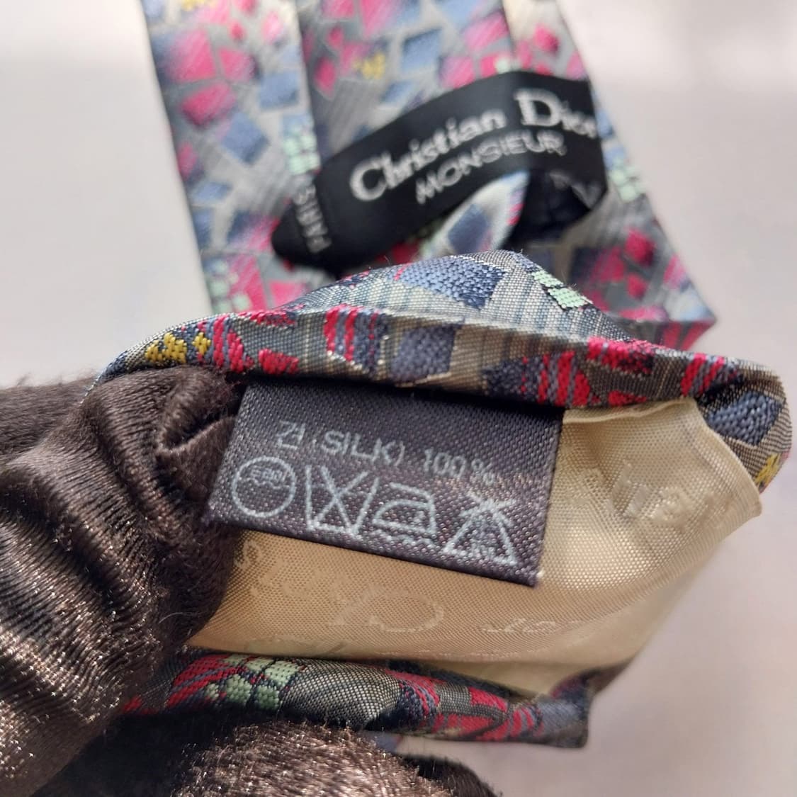 크리스찬 디올 넥타이 그레이 자카드 패턴 8.4cm A등급 K2146
 상품이미지9